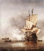 VELDE, Willem van de, the Younger The Cannon Shot we oil painting reproduction